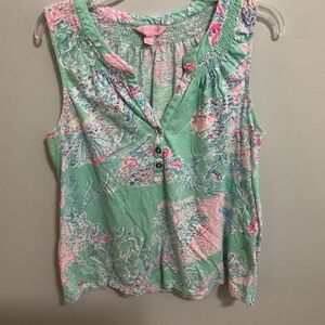 Women’s Lilly Pulitzer Fansea Essie Sleeveless Top, Medium